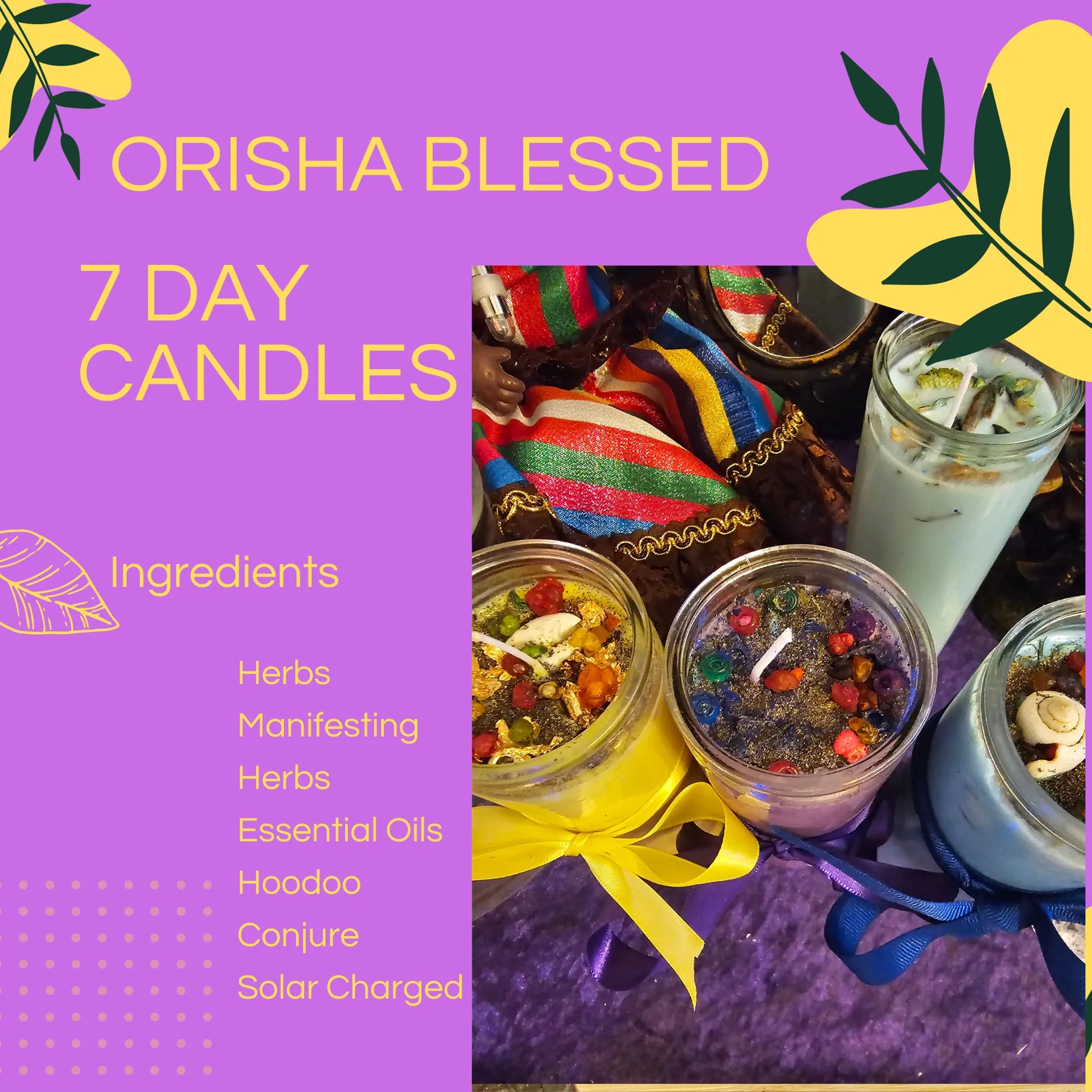 Orisha And Lwa Blessed 7 Day Candles