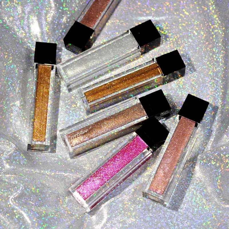 Glitter Lip Gloss Lips Makeup Matte Liquid Lipstick Waterproof Cosmetics Shimmer Metallic Lipgloss Shine Glosses Without Box