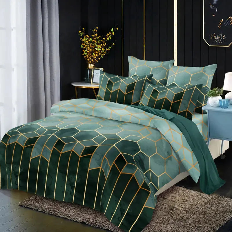 2/3 Pcs Luxury Duvet Cover Set Fashion Geometry Bedding Sets Comforter Duvet Cover Pillowcase Home Textiles