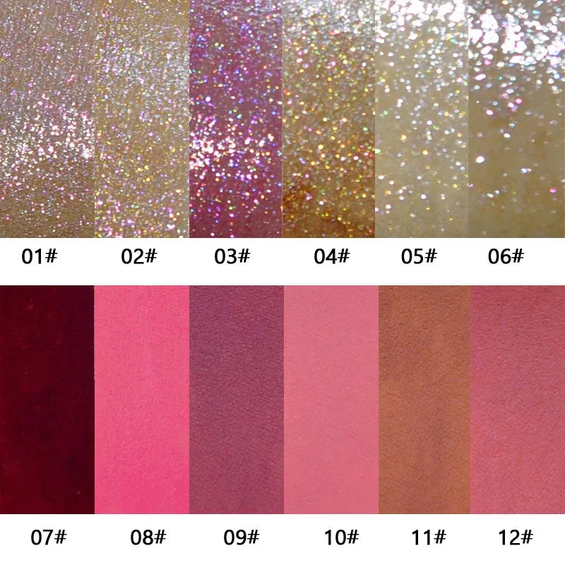 Glitter Lip Gloss Lips Makeup Matte Liquid Lipstick Waterproof Cosmetics Shimmer Metallic Lipgloss Shine Glosses Without Box