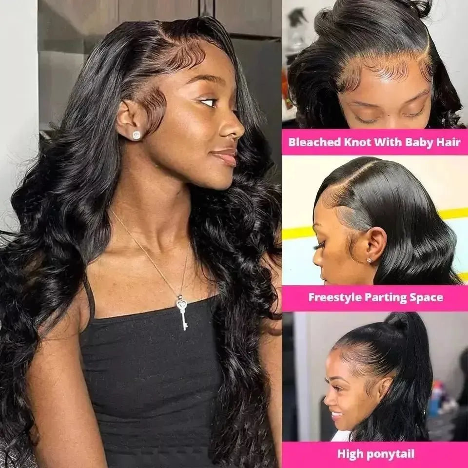 Brazilian Lace Front Human Hair Wigs 13x6 Body Wave Hd Lace Wig 360 Full Lace Wig Pre Plucked Transparent Lace Frontal Wig - Godiva Oya Bey