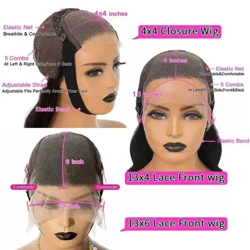 Burgundy 99J Straight hair front lace wig real hair wig 13x4 front lace wig wine red wig transparent lace wig female real hair - Godiva Oya Bey