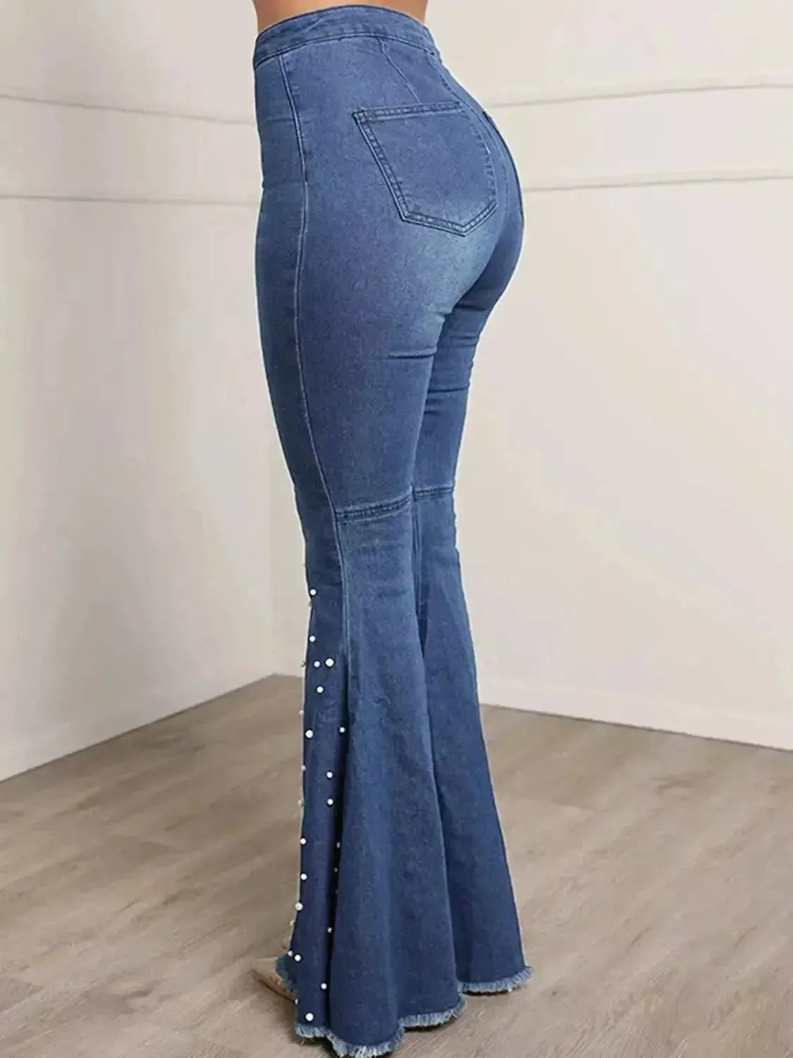 Button Fly Flare Jeans - Godiva Oya Bey