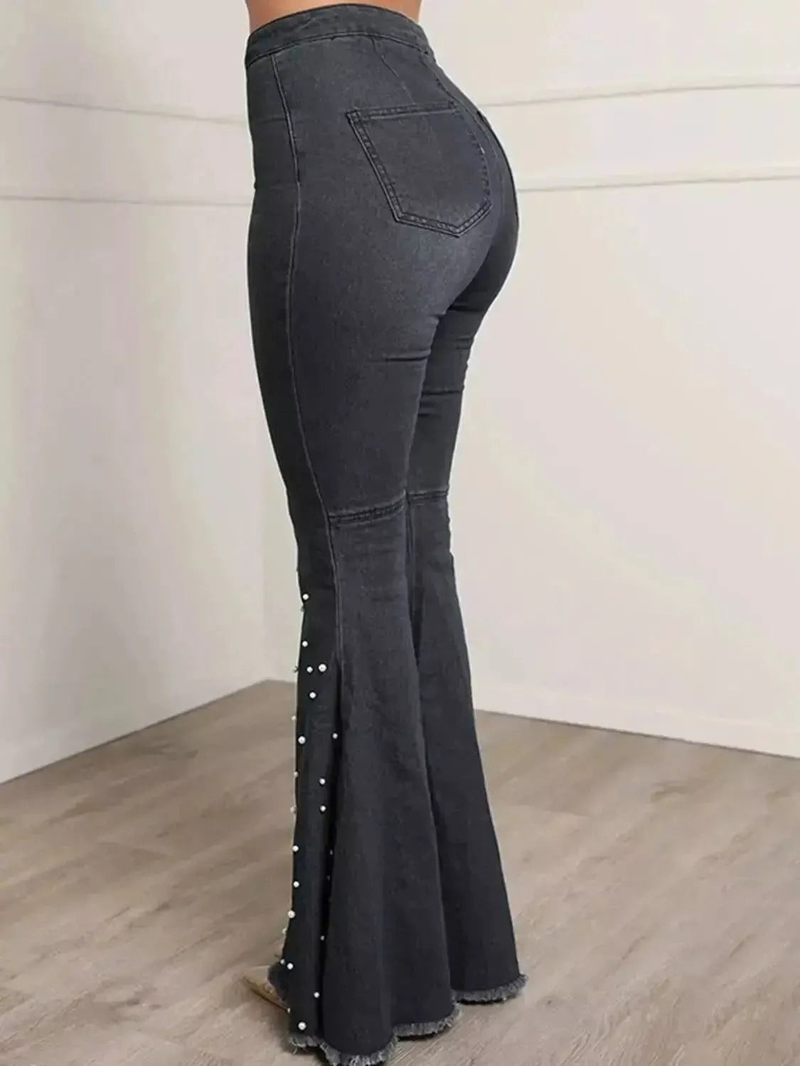 Button Fly Flare Jeans - Godiva Oya Bey