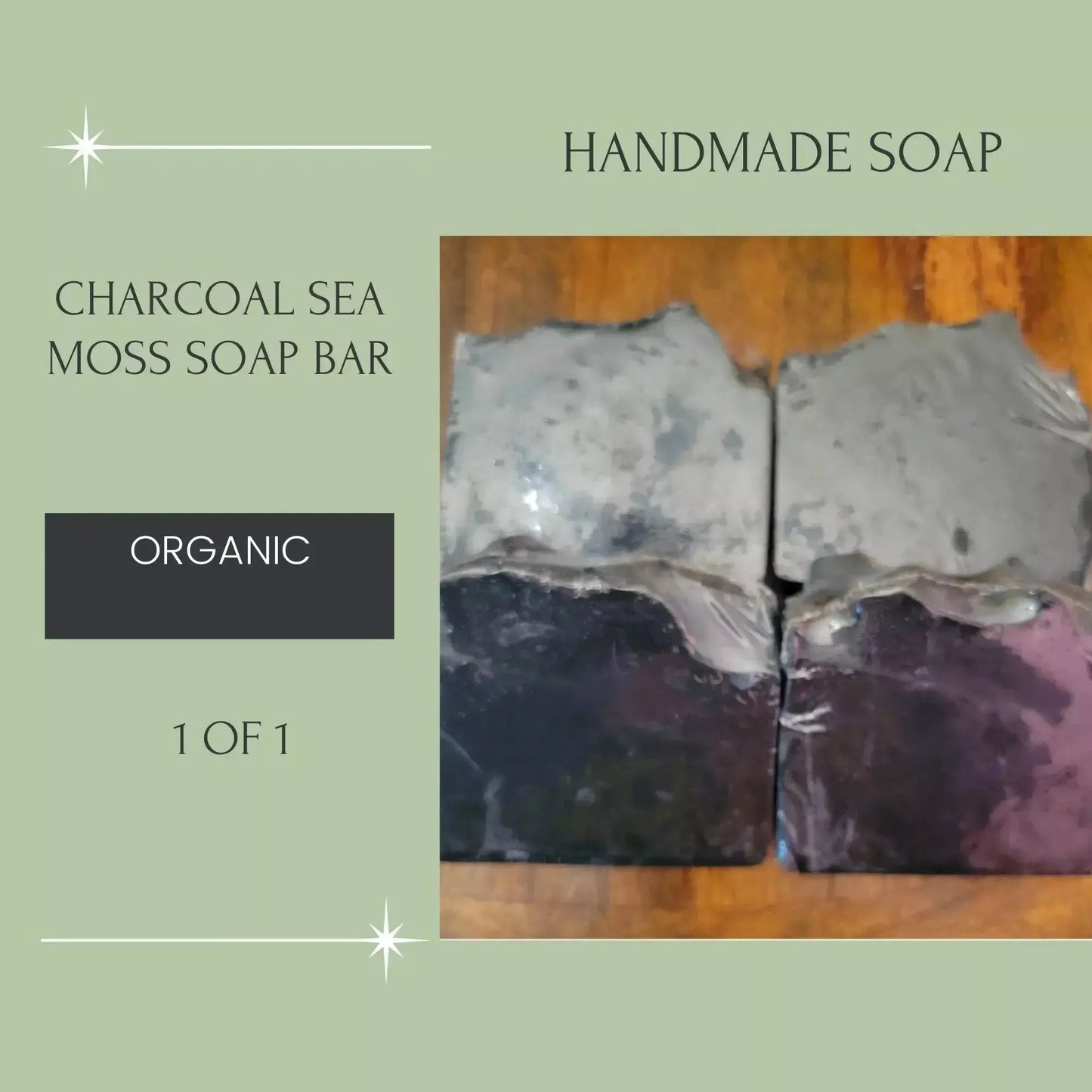 Charcoal Sea Moss Soap Bar - Godiva Oya Bey