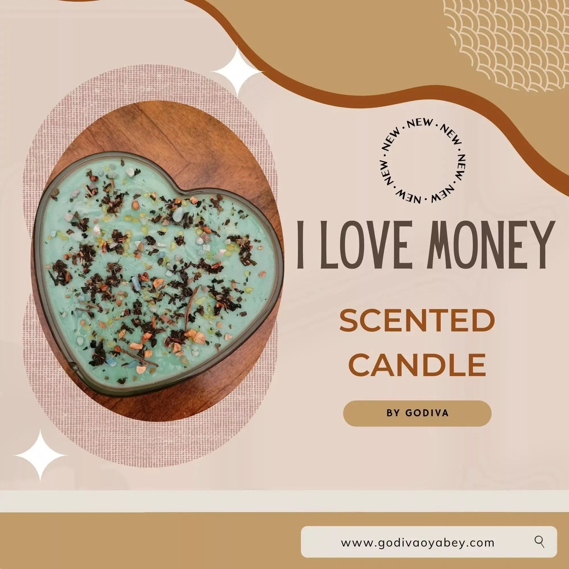 I LOVE MONEY CANDLE - Godiva Oya Bey