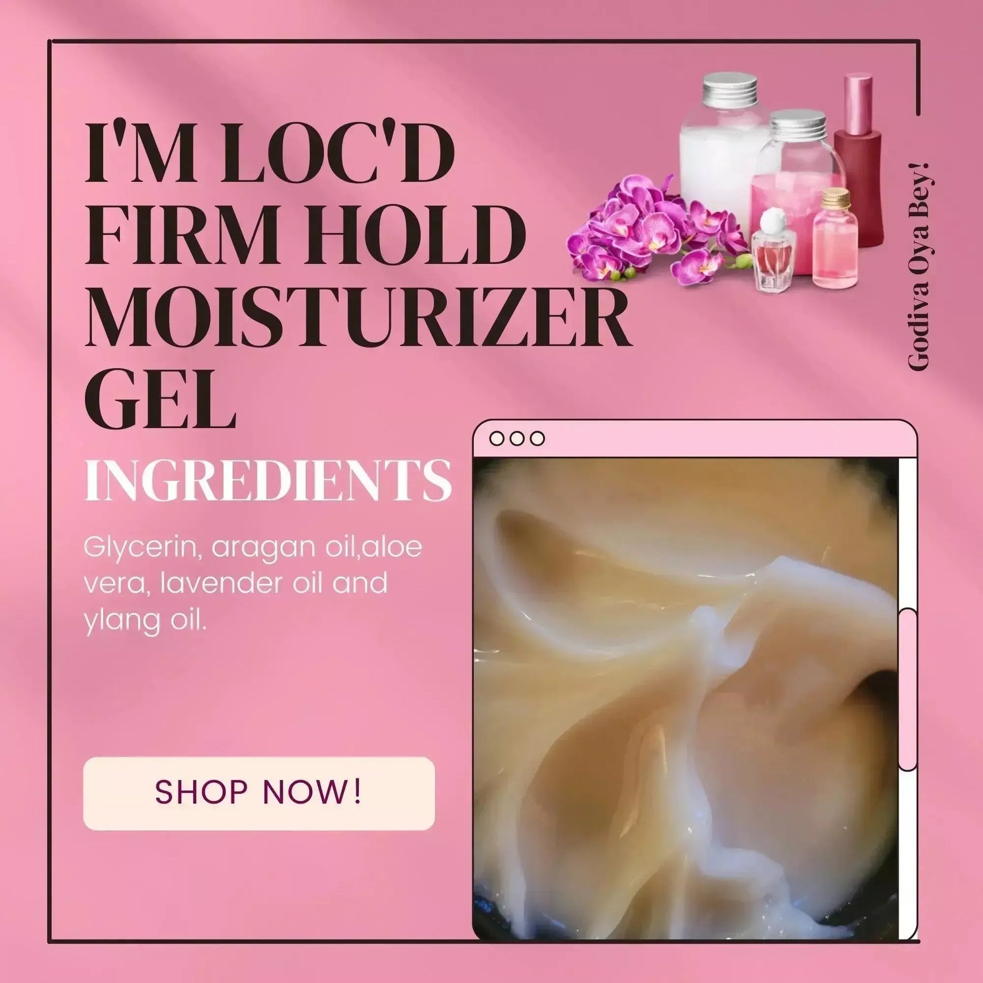 I'm Loc'd Firm Hold Moisturizer Gel - Godiva Oya Bey