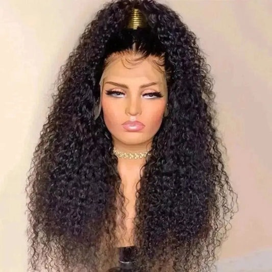 Kinky Curly Wig Human Hair Lace Frontal Wig Curly Wig 13x4 Lace Frontal Wig Curly Lace Front Human Hair Curly Human Hair Wig - Godiva Oya Bey