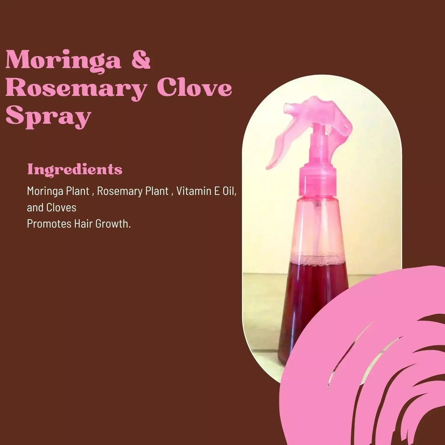 Moringa and Rosemary Clove Hair Growth Spray - Godiva Oya Bey