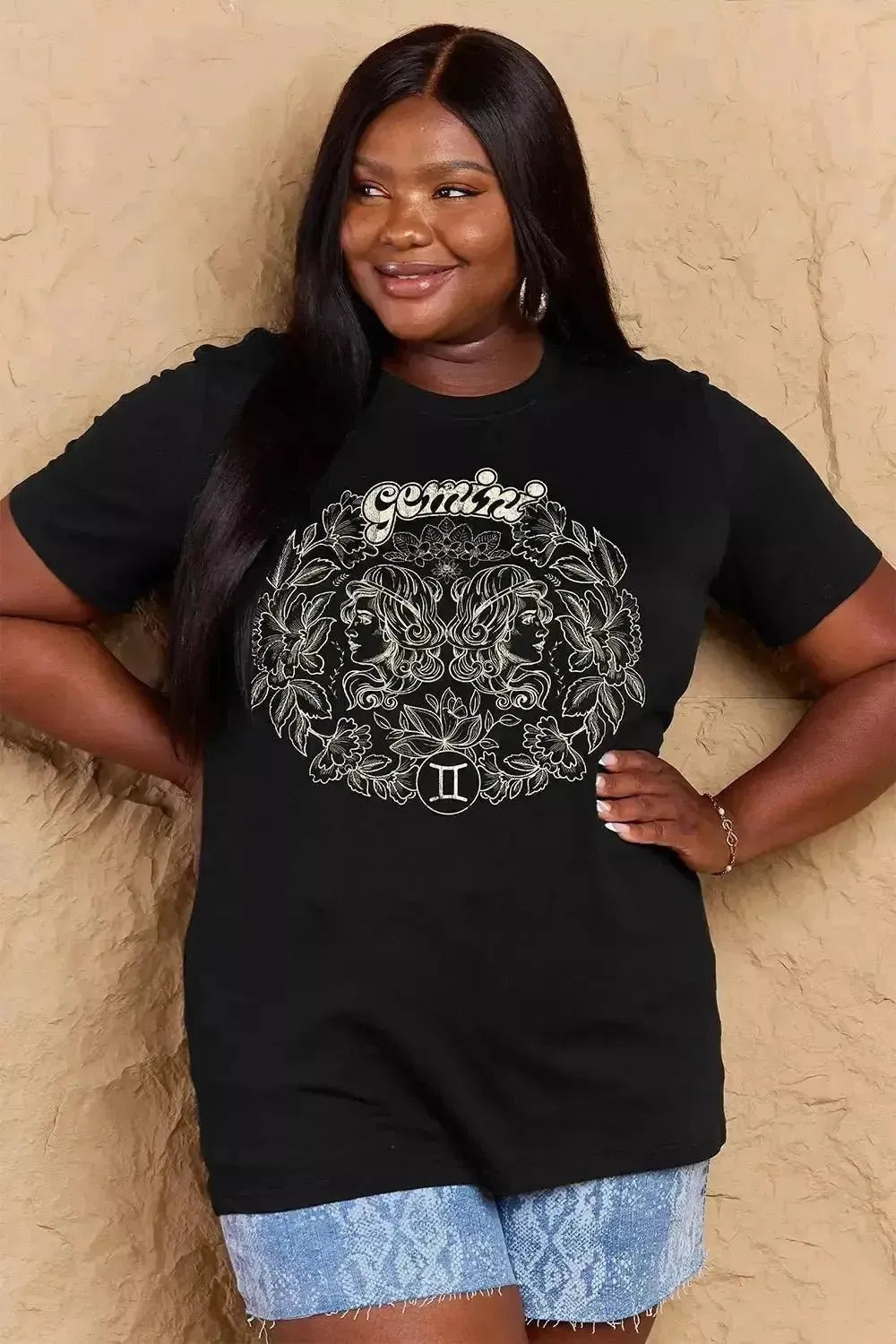 Simply Love Full Size GEMINI Graphic T-Shirt - Godiva Oya Bey