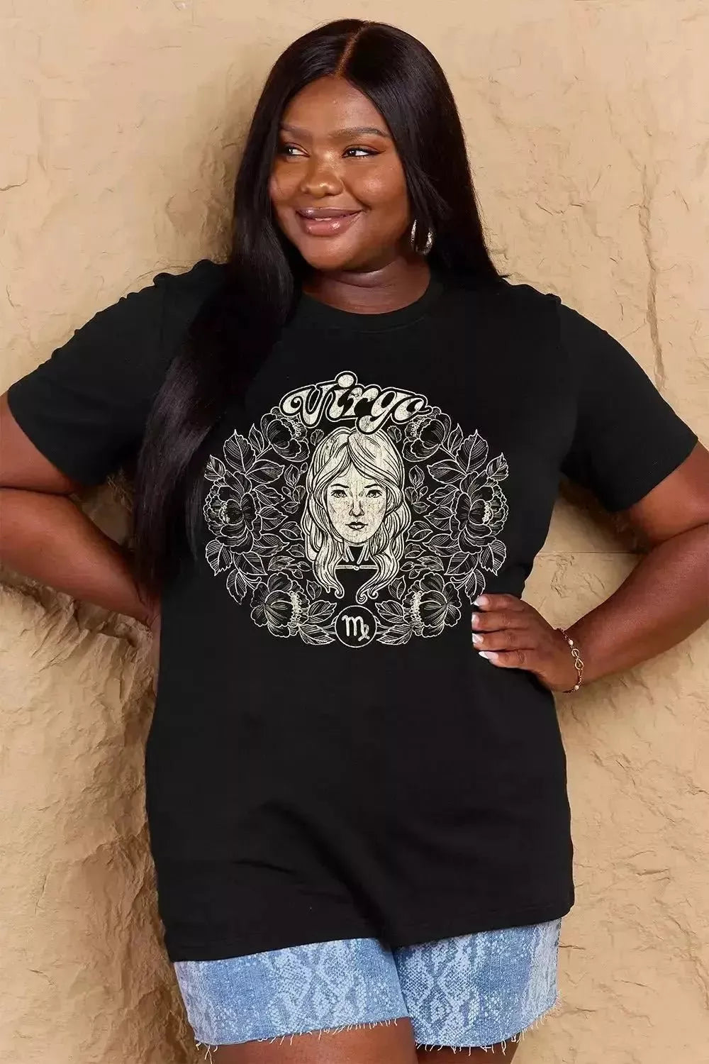 Simply Love Full Size VIRGO Graphic T-Shirt - Godiva Oya Bey