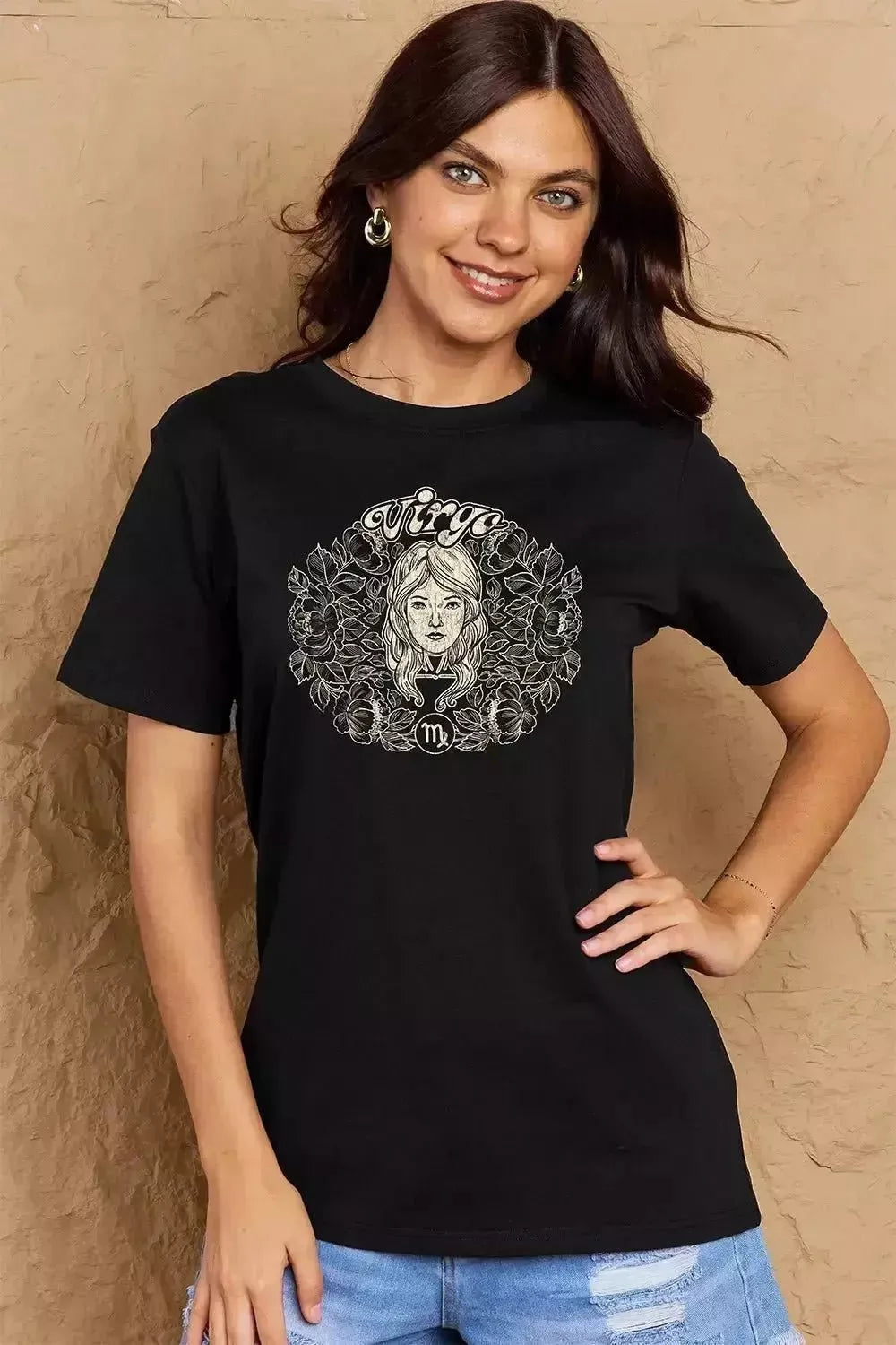 Simply Love Full Size VIRGO Graphic T-Shirt - Godiva Oya Bey