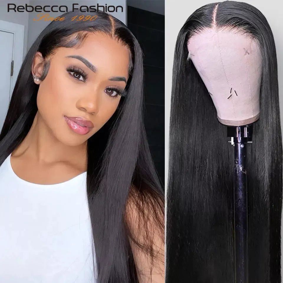 Straight Lace Front Wig Human hair Wigs Straight Lace Front Wig Pre Plucked Straight Frontal Wig Lace Closure Wig Lace Front Wig - Godiva Oya Bey