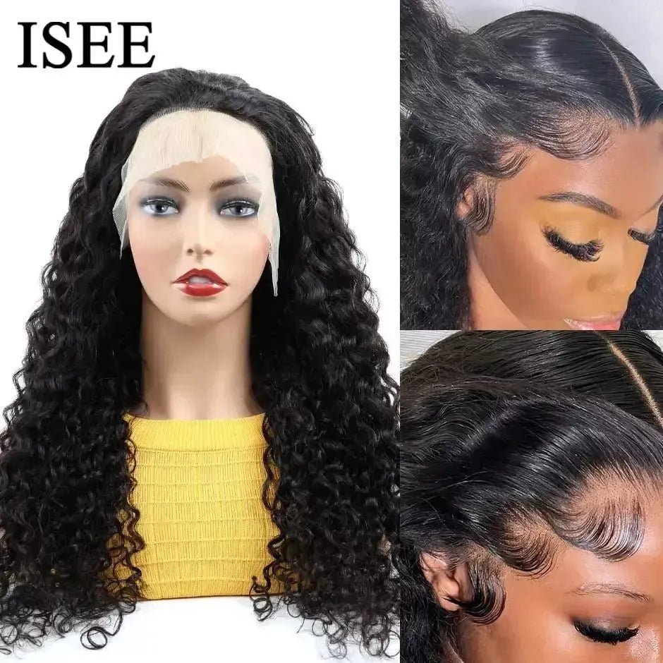 Water Wave Lace Closure Wigs ISEE HAIR Water Wave 4X4 Lace Closure Wigs For Women Mongolian Water Wave 13x4 Lace Front Wigs - Godiva Oya Bey